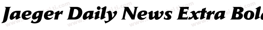 Jaeger Daily News Extra Bold字体转换